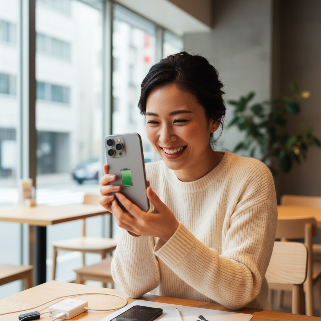 バッテリー交換後に快適にiPhoneを使う日本人