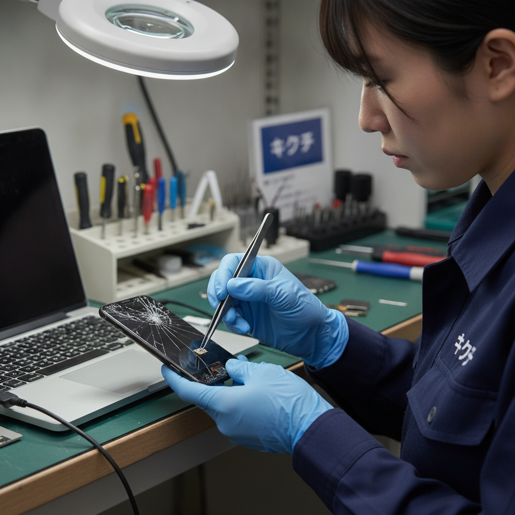 スマホのデータ復旧作業イメージ