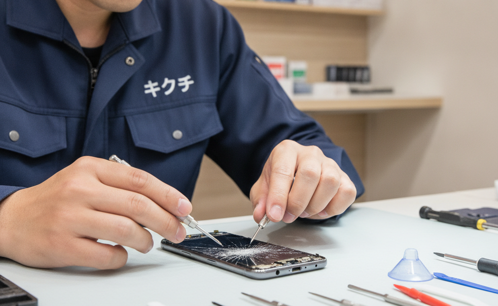 OPPO・モトローラスマホ修理 - 修理技術者によるスマホ修理作業