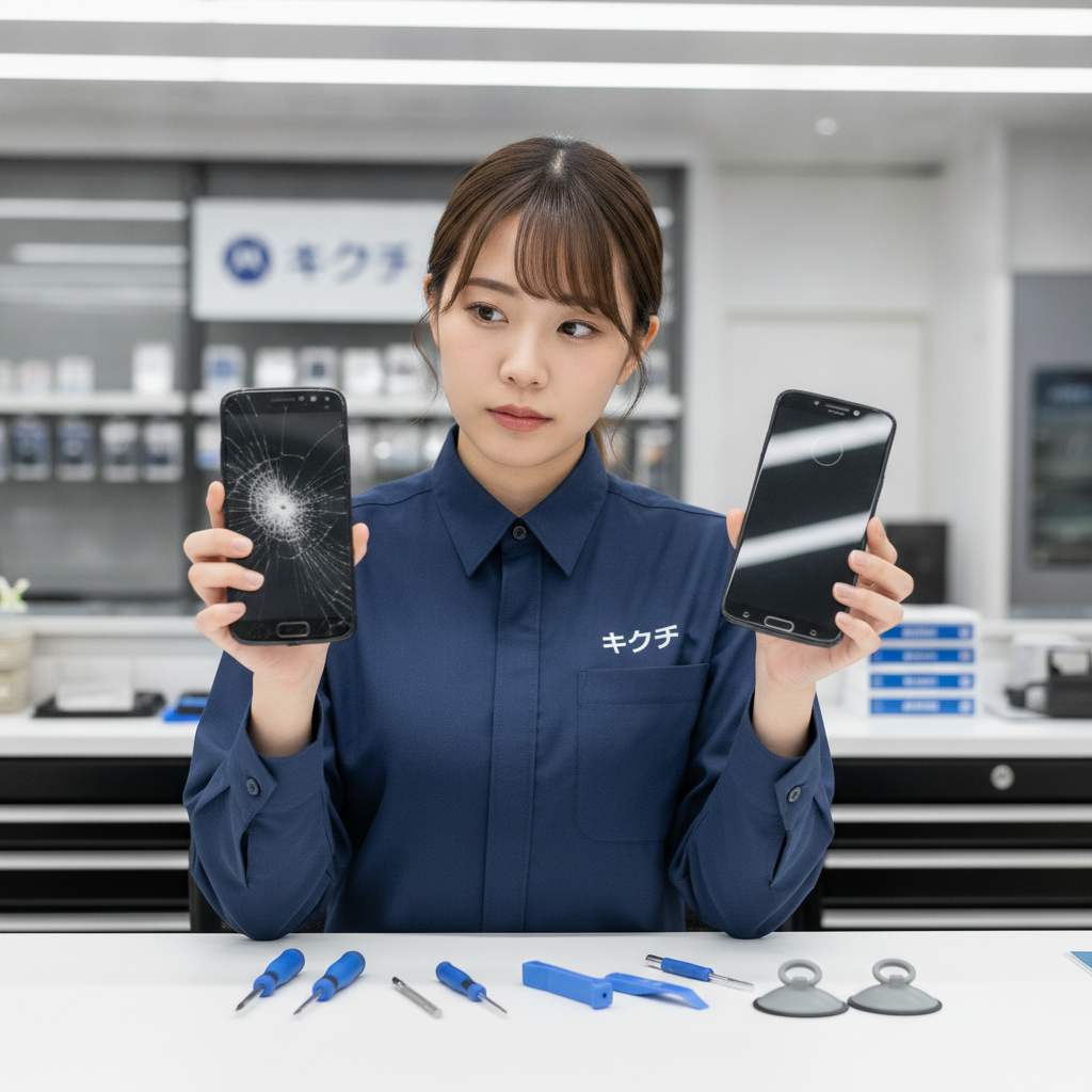 OPPO・モトローラ画面交換修理 - 液晶パネルの交換作業