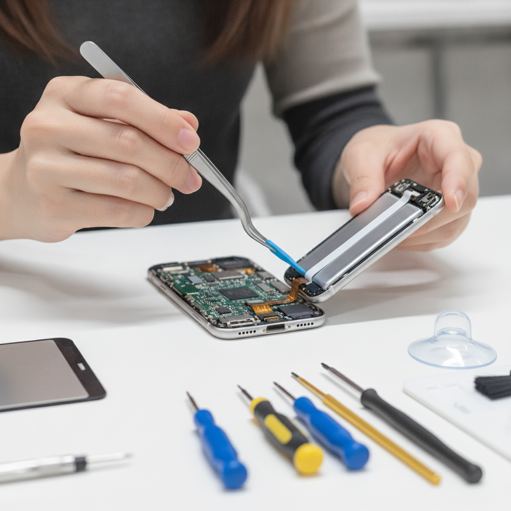 iPhone バッテリー交換作業