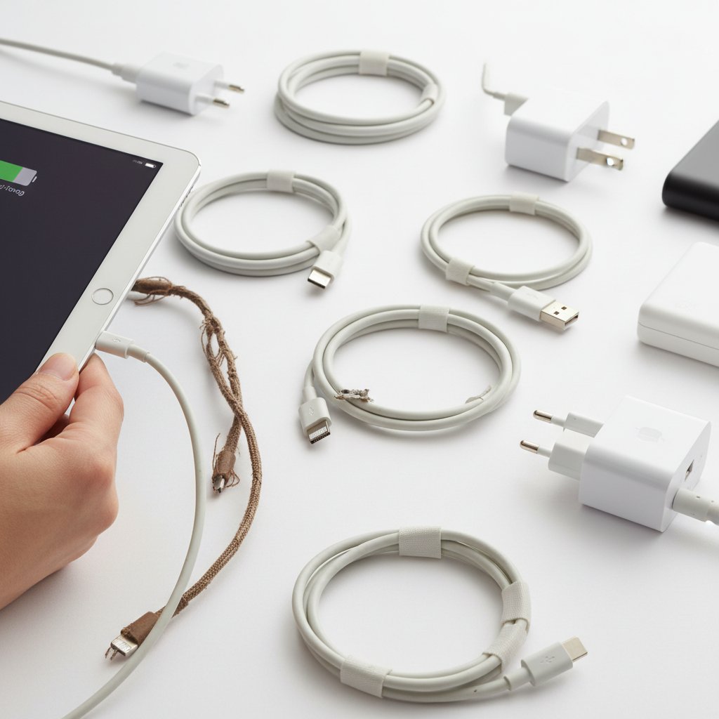 iPadの充電ケーブル確認