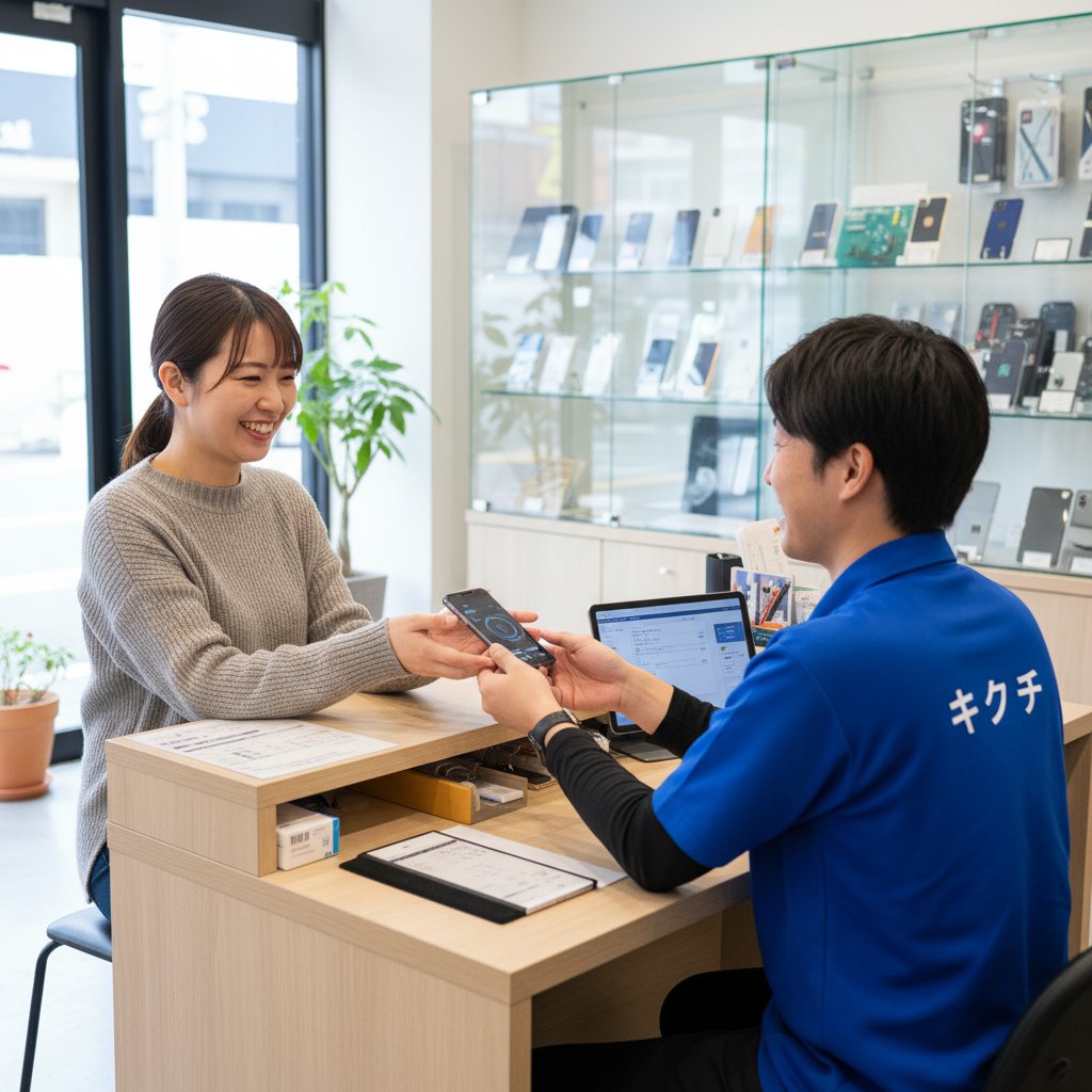iPhone修理完了のお渡し