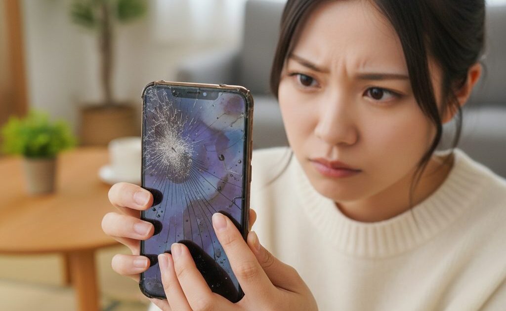 スマホの液晶漏れ・白飛び・表示がおかしい症状と修理