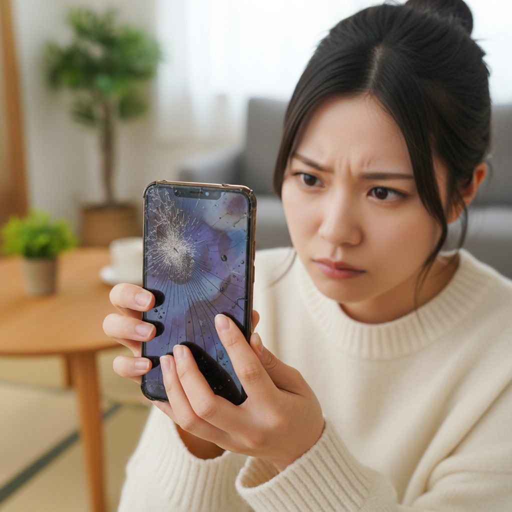 スマホの液晶漏れ・白飛び・表示がおかしい症状と修理