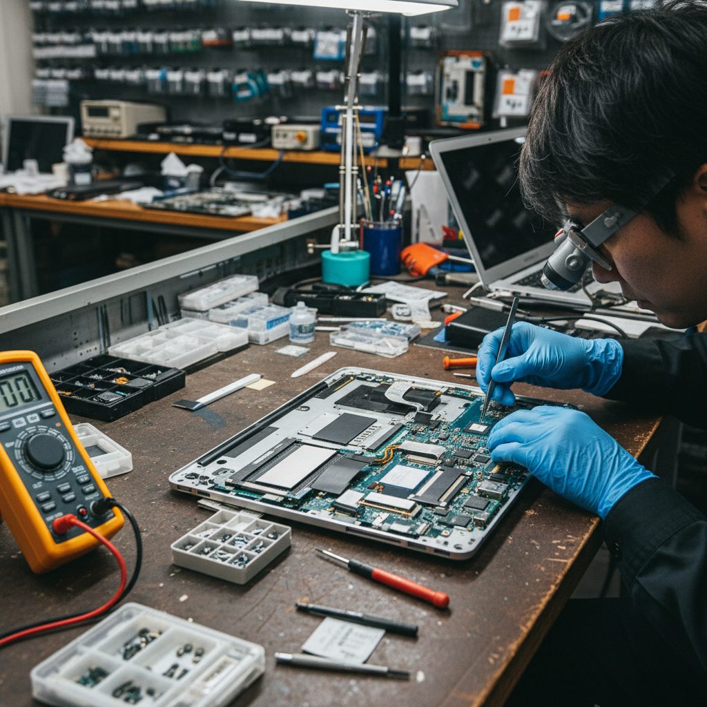 修理の様子