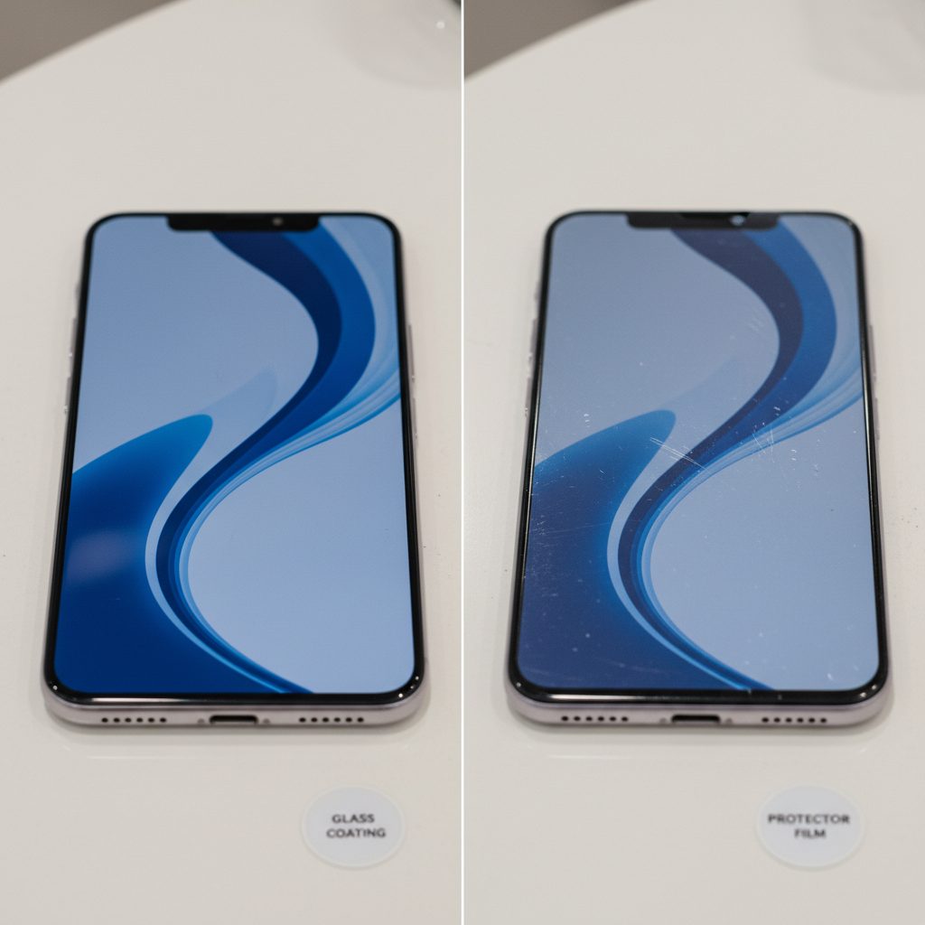 スマホのガラスコーティング vs 保護フィルム【割れ防止効果を徹底比較】