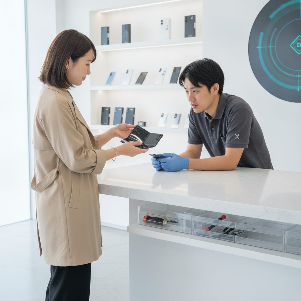 折りたたみスマホの修理