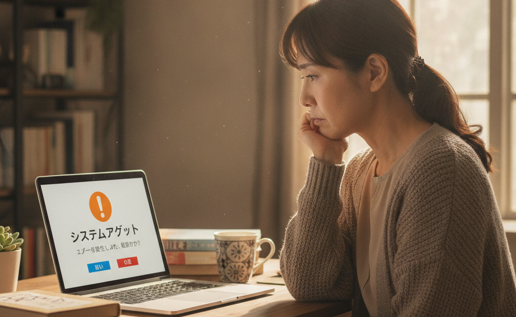 Windows 10サポート終了に悩む女性