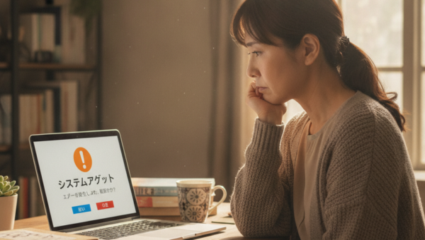 Windows 10サポート終了に悩む女性
