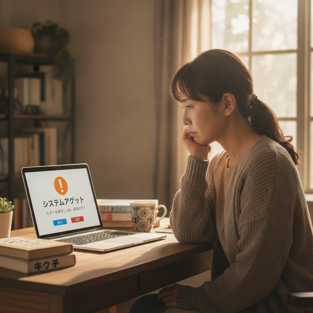 Windows 10サポート終了に悩む女性