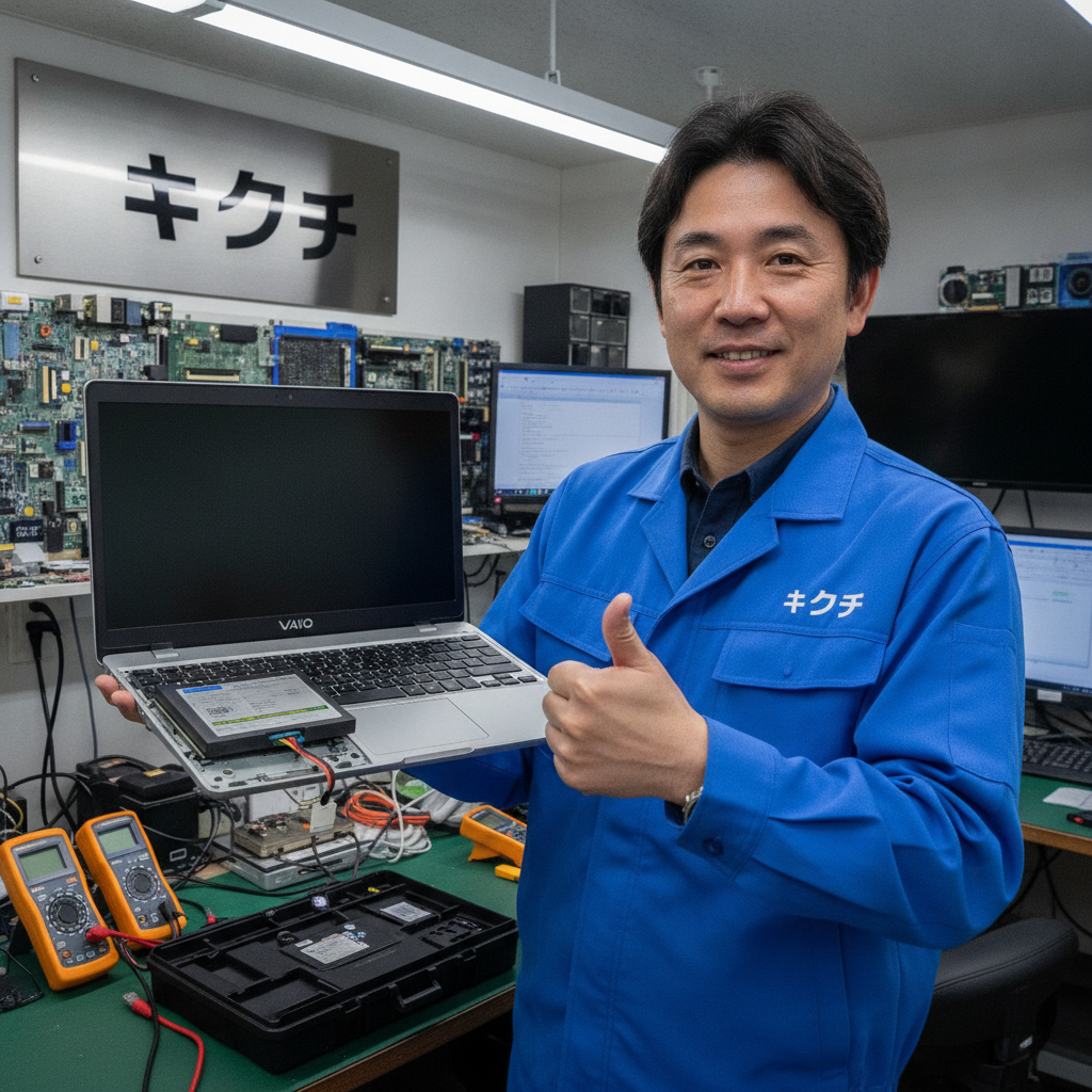 VAIO修理完了の様子
