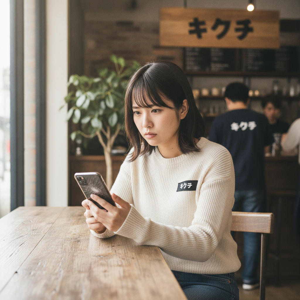 iPhone画面割れで困る様子