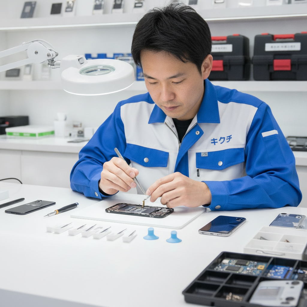 iPhone17シリーズ修理の様子