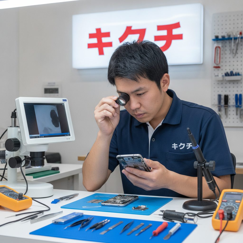 海での水没スマホの修理相談