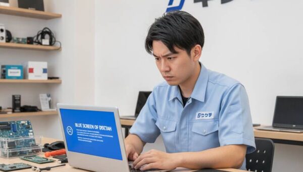Windows11アップデートトラブルのパソコン修理診断の様子