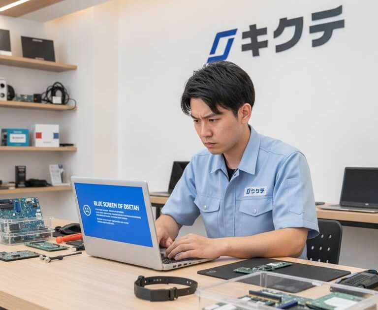 Windows11アップデートトラブルのパソコン修理診断の様子