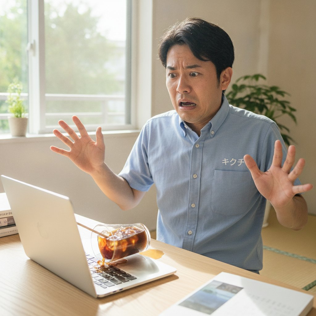 夏場は結露や冷たい飲み物によるノートパソコンの水濡れトラブルが急増します