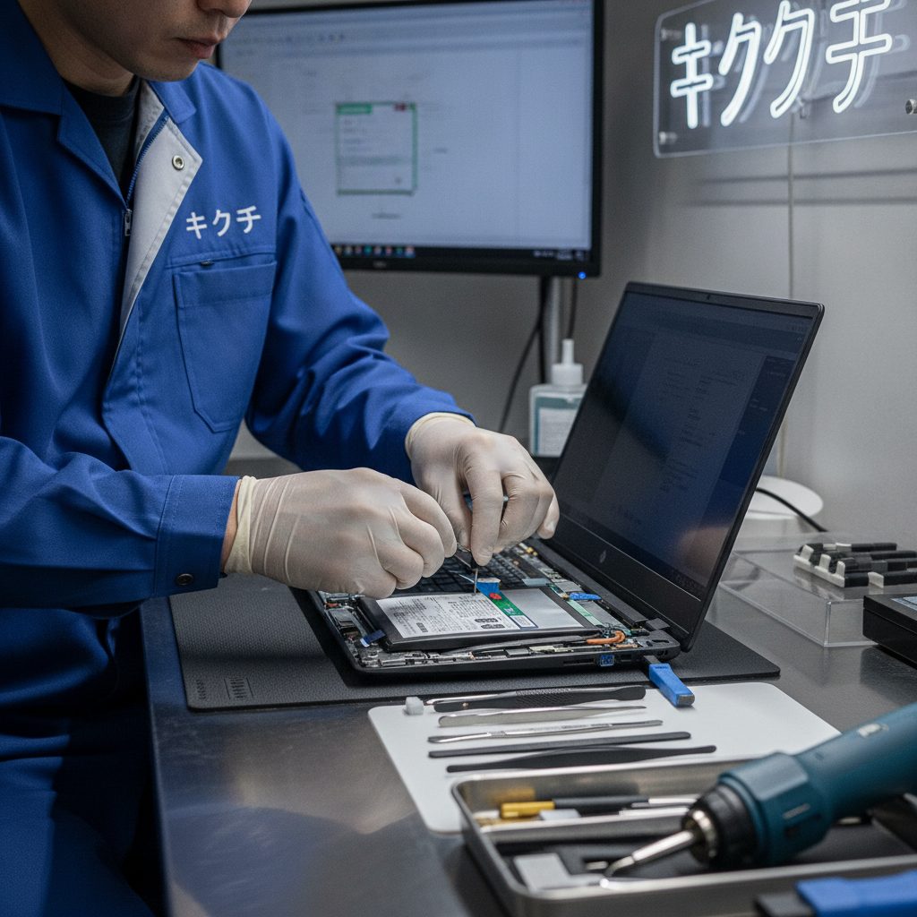 HP ノートPC修理の様子
