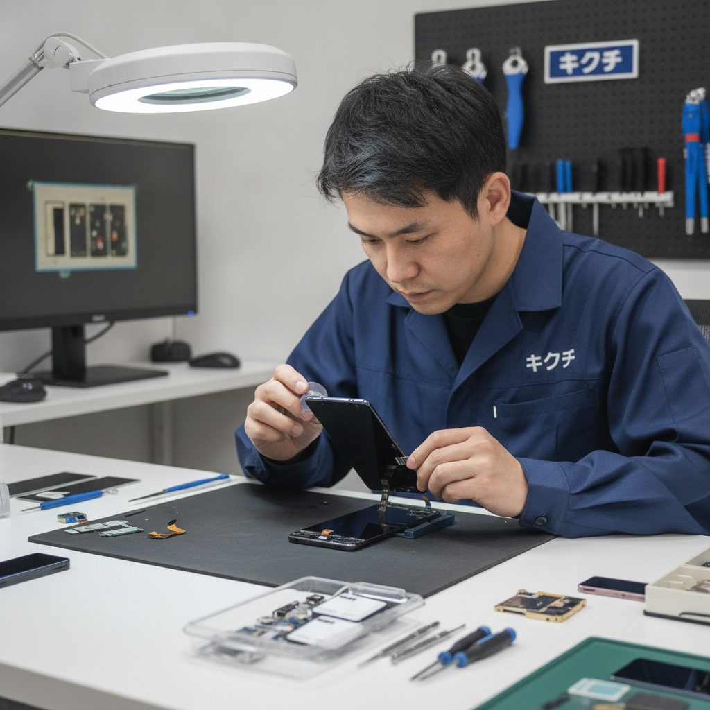 Galaxy S25修理の様子