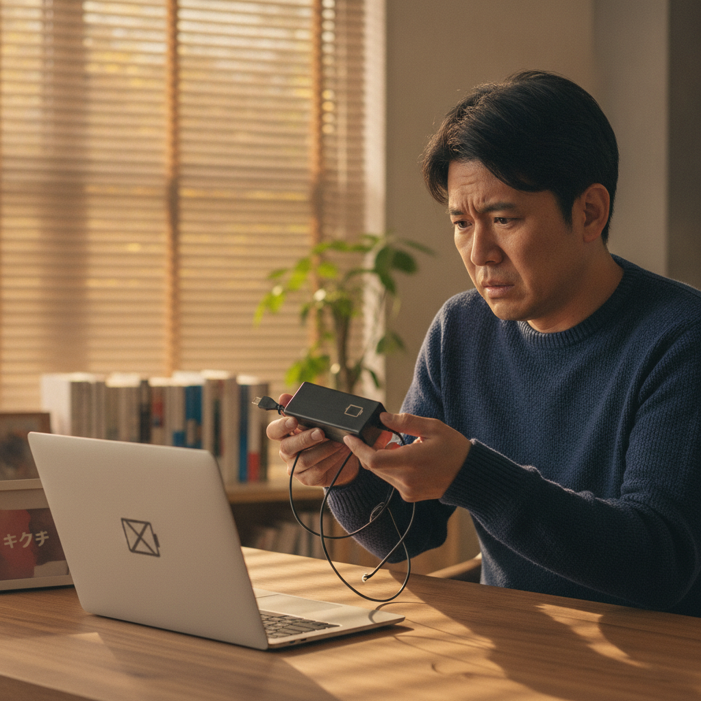 ACアダプターの不具合に困るノートパソコンユーザー